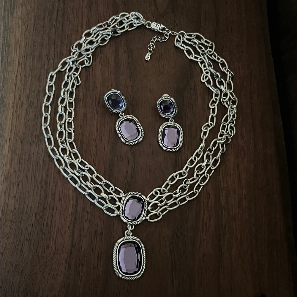 Etienne Aigner necklace and matching earrings set